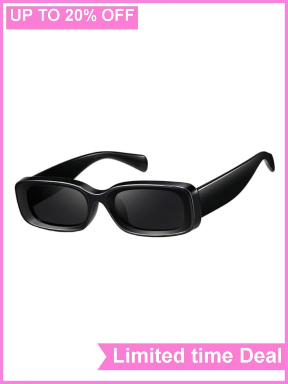Retro 70s Rectangle Sunglasses UV Protection Lightweight